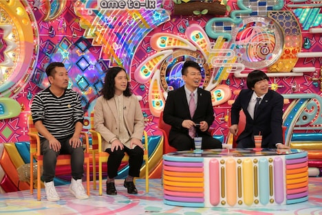 (左から)FUJIWARA藤本、ピース又吉、雨上がり決死隊。(c)テレビ朝日