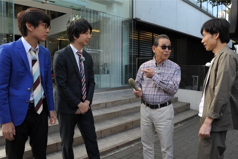 (左から)三四郎、タモリ、インパルス板倉。(c)テレビ朝日