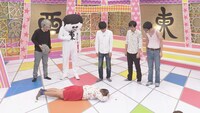 セルライトスパとトンツカタンが登場するトークのワンシーン。(c)中京テレビ