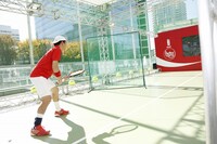 高速サーブに挑むキャベツ確認中・しまぞうZ。