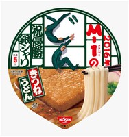 銀シャリが飾る「M-1のどん」のパッケージ。