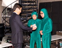 撮影中の様子。