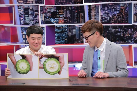 （左から）タカアンドトシ・タカ、ロバート馬場。(c)中京テレビ