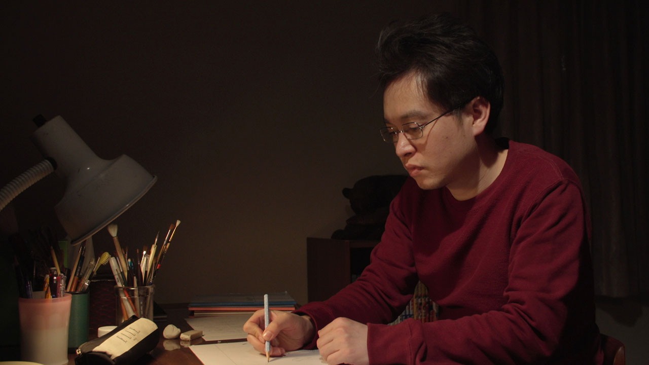 映画「くも漫。」のワンシーン。