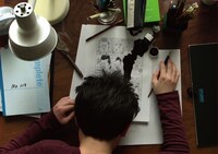 映画「くも漫。」のワンシーン。