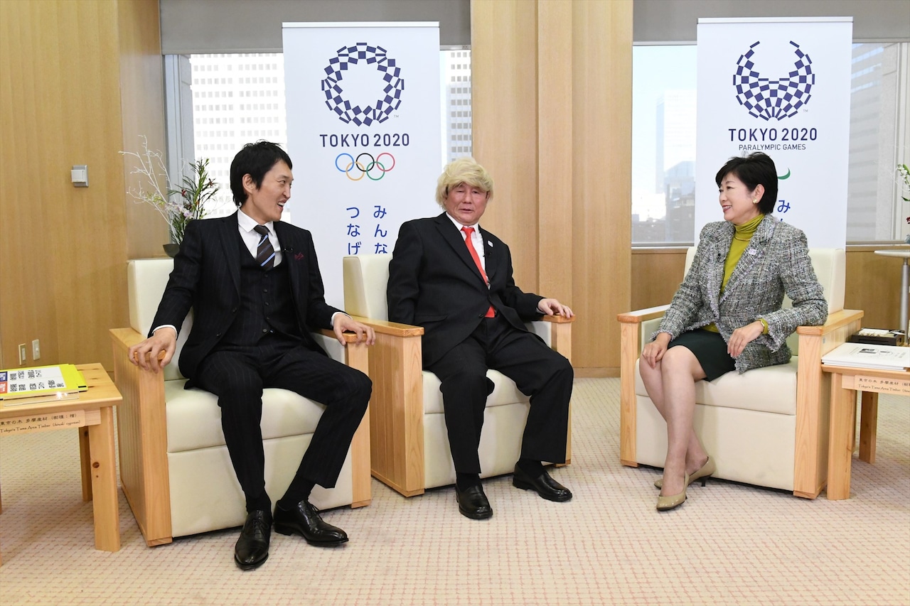 たけしがトランプに扮して小池都知事と対談、千原ジュニアも参加