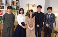 左から西加奈子、綿矢りさ、村田沙耶香、朝井リョウ、オードリー若林。