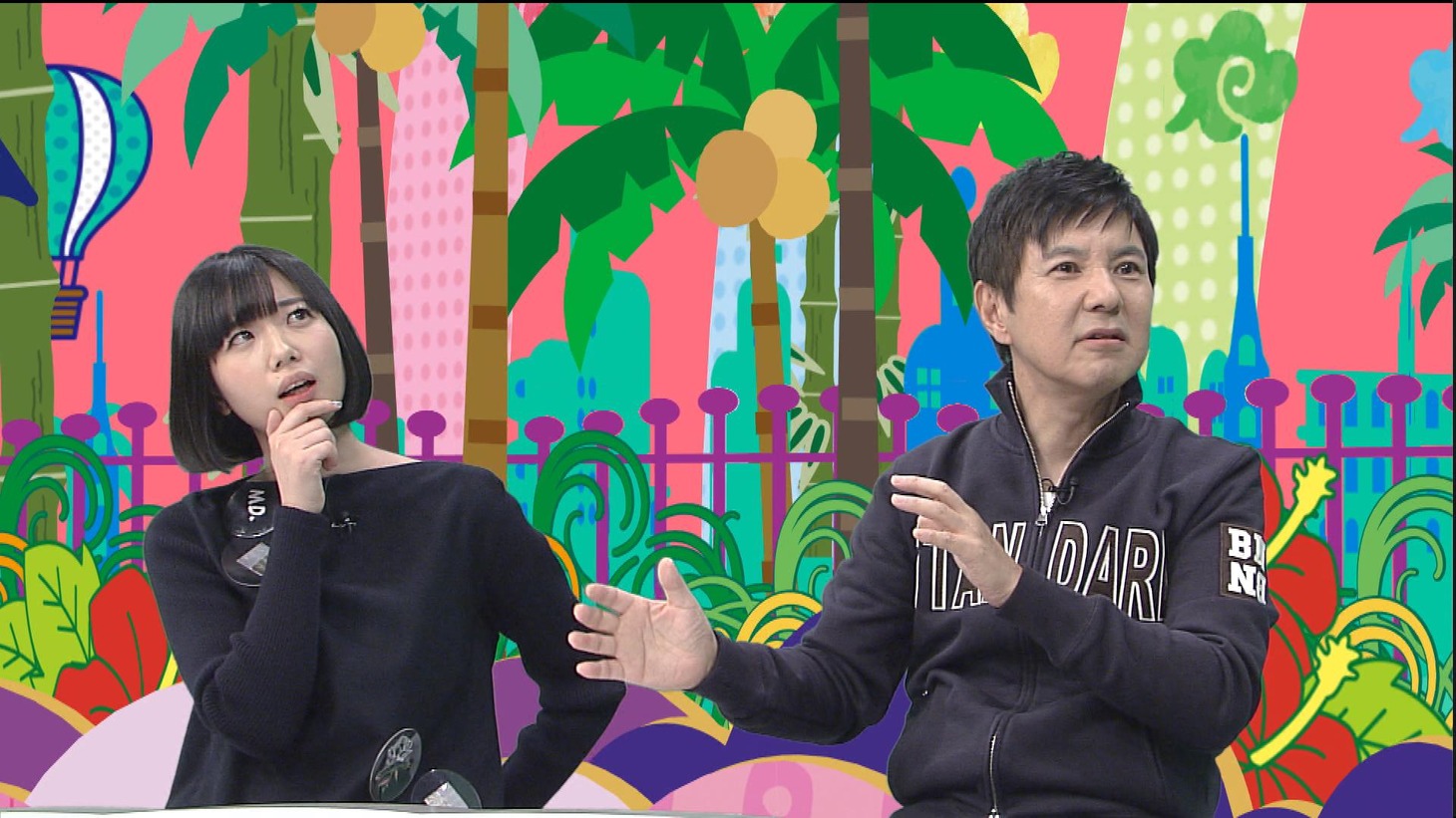 （左から）夢眠ねむ、関根勤。 (c)中京テレビ