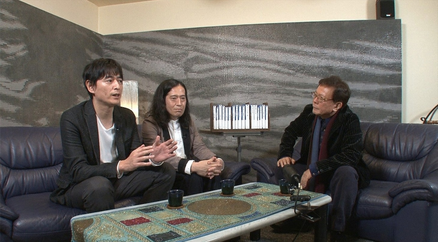 （左から）博多大吉、ピース又吉、猪瀬直樹。(c)ABC