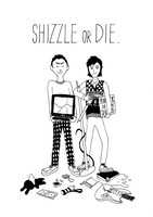 渋谷直角が描いたしずるのイラスト。