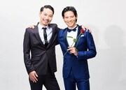 司会進行役の坂東工と久保裕丈氏。