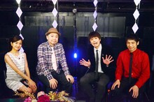 左から曽田茉莉江、鈴木おさむ、エル・カブキ。(c)BSフジ