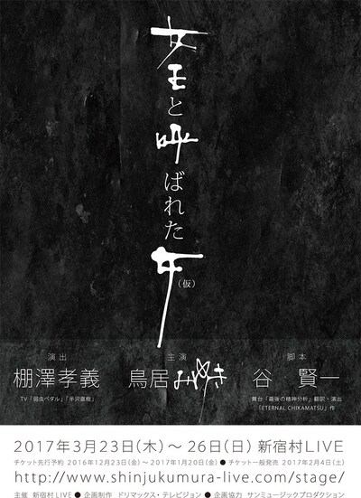 「女王と呼ばれた女（仮）」チラシ