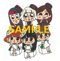 Nao☆（Negicco）直筆の特典イラストステッカーのイメージ。