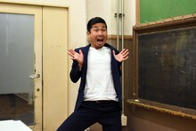 オーディションに参加したのーどみ。千鳥・大悟のモノマネでアピール。