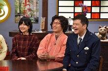 左から須藤凜々花（NMB48）、すっちー、月亭方正。(c)読売テレビ