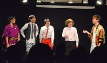 トークする（左から）ぺこぱ松陰寺、ザ・パーフェクト、脳みそ夫、ぺこぱシュウペイ。