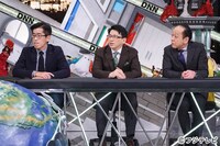 全力解説員の（左から）岸博幸、齋藤孝、出口保行。