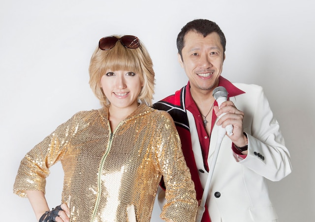 かりすま～ず。左からあゆ、幹てつや。