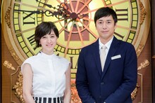 進行役の滝川クリステル（左）とMCのチュートリアル徳井（右）。(c)MBS