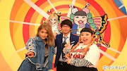 「ローラと直美のGo！Go！TV」に出演する（左から）ローラ、三四郎・小宮、渡辺直美。