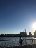 ミュージックビデオの撮影中の様子。