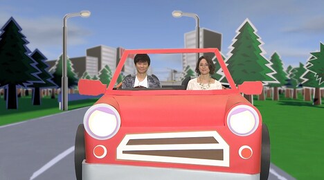 （左から）アンジャッシュ渡部、桂田アマンダ純 。(c)テレビ朝日