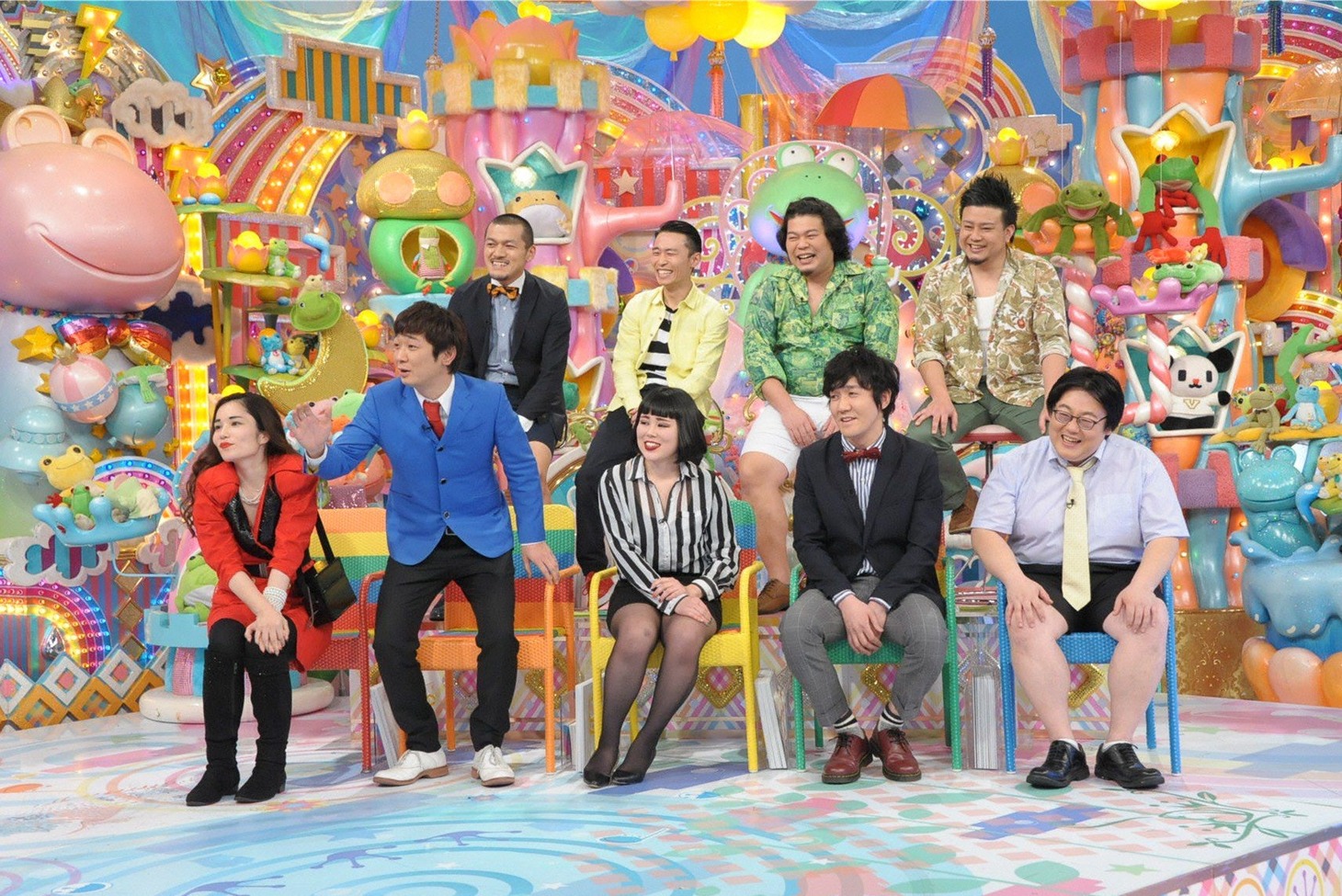 「アメトーーク！」の「若手芸人持ち込み企画プレゼン大会」の出演芸人たち。(c)テレビ朝日