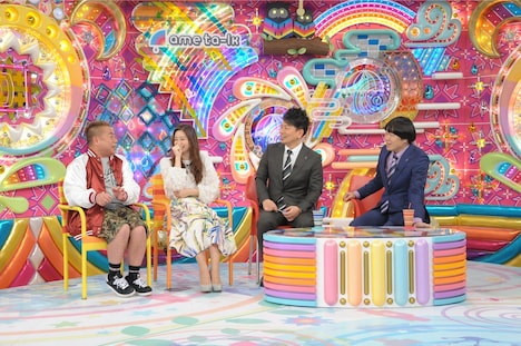 （左から）出川哲朗、足立梨花、雨上がり決死隊。(c)テレビ朝日