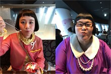 「奇跡のオフショット」。左から三戸なつめ、メイプル超合金・安藤なつ。