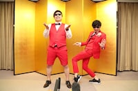 8.6秒バズーカー。左からはまやねん、田中シングル。