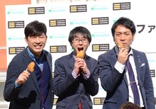 左からあべこうじ、スーパーマラドーナ田中、スーパーマラドーナ武智。