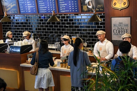 CM撮影中の様子。