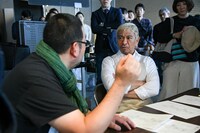 CM撮影中の様子。