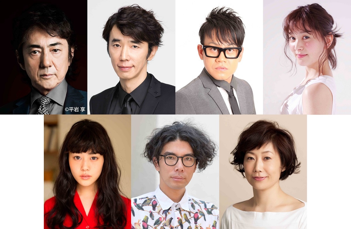 映画「泥棒役者」の出演者たち。