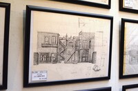 「覚えていますか？『8時だョ！全員集合』山田満郎セットデザイン展」に展示されているデザイン図。