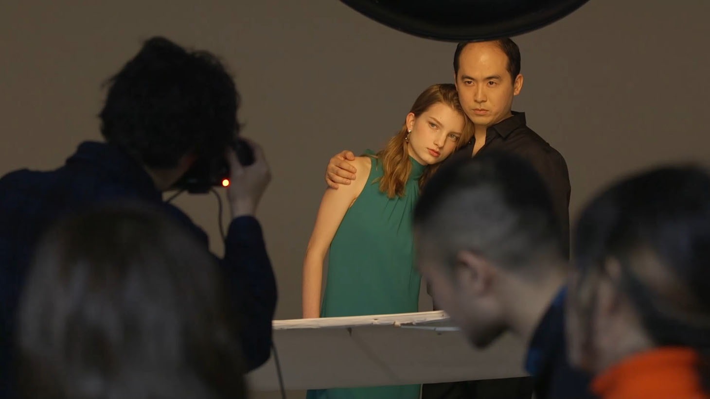 撮影中の様子。