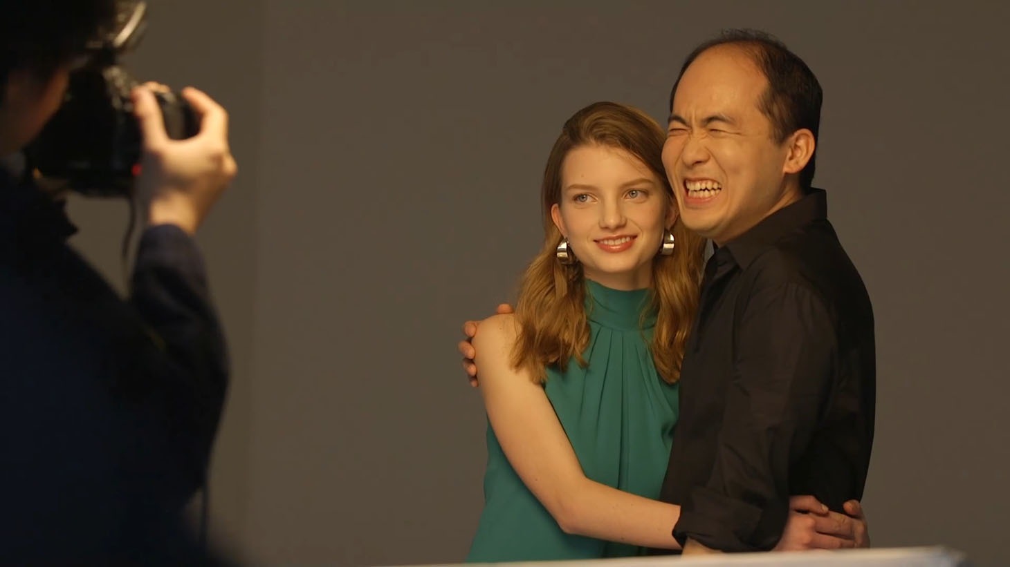 撮影中の様子。