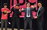 左からはりけ～んず前田、ナイチンゲールダンス、はりけ～んず新井。