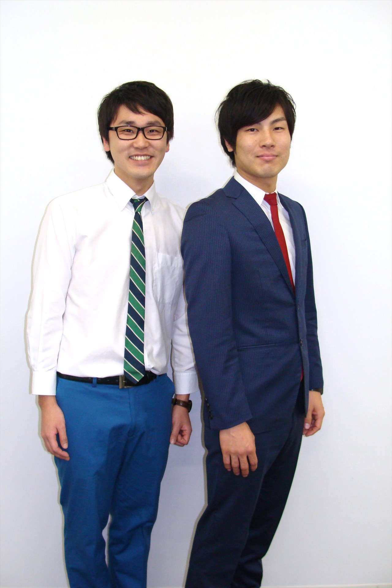 ぐりんぴーす。左が牧野、右が落合。