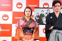 意気込みを語る福本愛菜（左）。