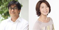 パーソナリティの松任谷正隆（左）、番組アシスタントの中井美穂（右）。