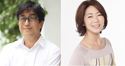 パーソナリティの松任谷正隆（左）、番組アシスタントの中井美穂（右）。