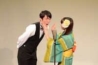 “宍倉太鼓”を披露するたぬきごはん。