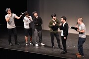 「仁義なきネタライブ」に出演する、（左から）アルコ＆ピース、うしろシティ、ハライチ。