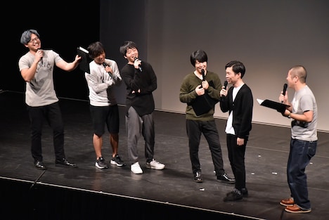 「仁義なきネタライブ」に出演する、（左から）アルコ＆ピース、うしろシティ、ハライチ。