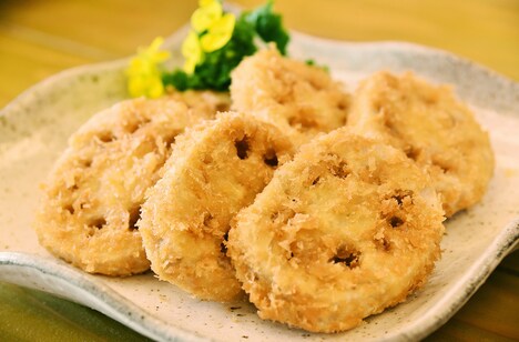 麻機レンコンを使った料理。(c)日本テレビ