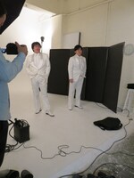 「まわる犬」フライヤー撮影のオフショット。