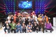 「現役・OBレスラー200人&ファン1万人がガチで投票!プロレス総選挙」の出演者たち。(c)テレビ朝日