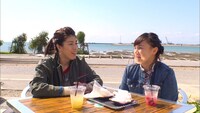 左から吉田沙保里、登坂絵莉。(c)日本テレビ